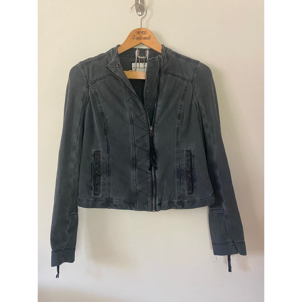 Marrakech Anthropologie Distressed Moto Jacket M